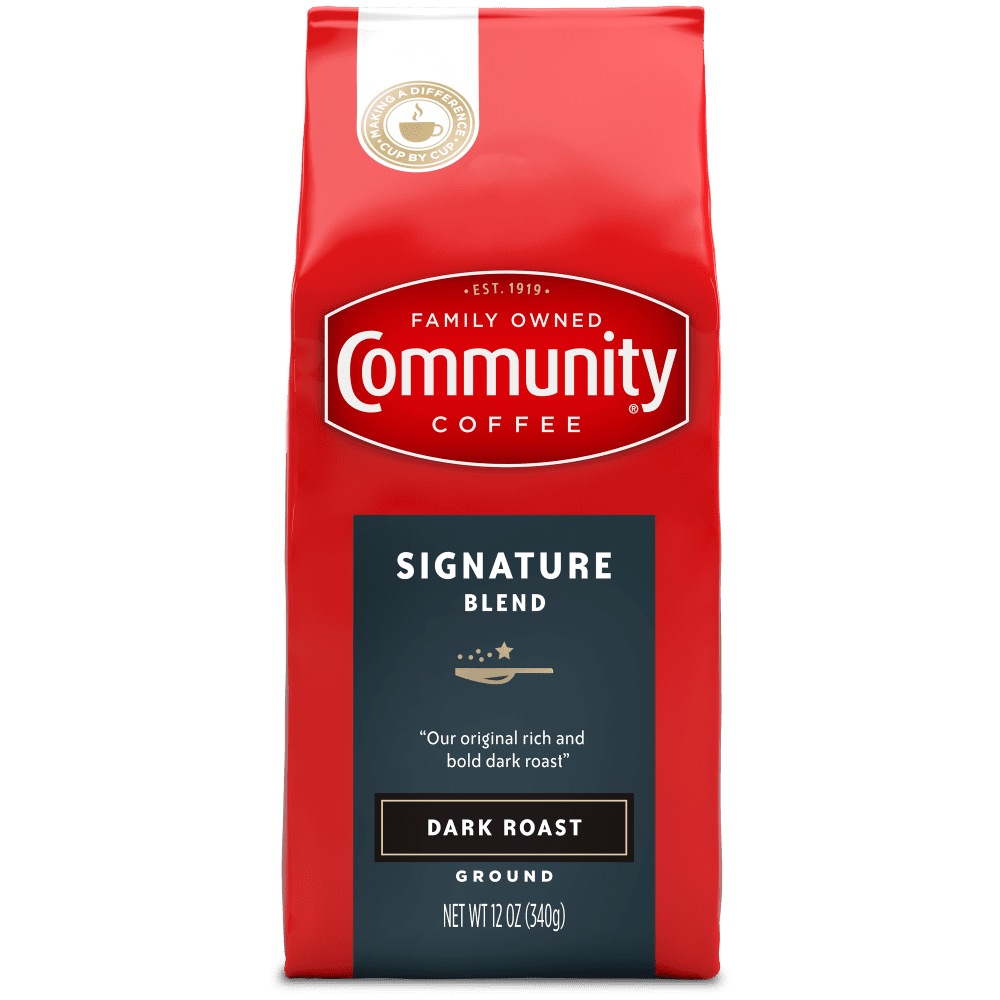 (6 pack) Community® Coffee Signature Blend Premium Ground, Dark Roast, 12 Oz Bag