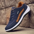 thumbnail image 6 of Men's White Low-Top Sneakers - Suitable for Casual,, Gym, All-Season Wear - All-Terrain Traction Lace-Up Sneakers ，Upper & Non-Slip PVC Sole, Soft Cushioned Comfortable Round Toe Low-Top Skate Shoes, 6 of 9