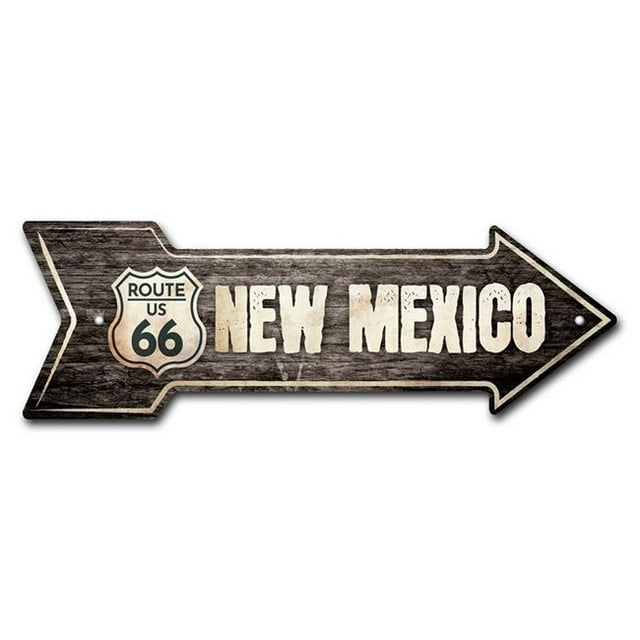 SignMission P-ARROW12-999713 12 x 36 in. Wide New Mexico 66 2 Arrow Sign