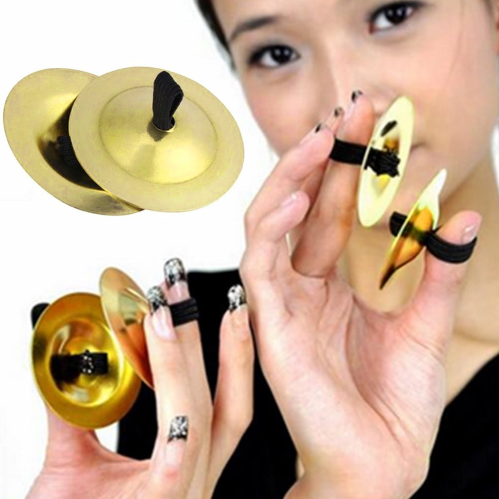 Set Of 4-1.5 Finger Cymbals Toy Musical Instrument Noice Makers 