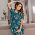 thumbnail image 3 of Lukts Ballons Flocons de Neige Blancs pour Chemise de Nuit Ample à Manches Courtes pour Femmes, Pyjama d'Été à Col Rond, Chemise de Nuit Vêtements de Maison, 3 of 6