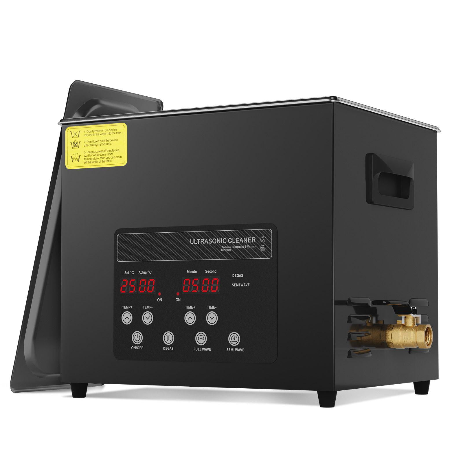10L 240W Digital Ultrasonic Cleaner with Heater Timer Gentle Mode Upgraded Degassing 40kHz Industrial Ultrasound Cleaning Machine for Jewelry Retainer Tools