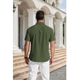 thumbnail image 5 of COOFANDY Men' Button Up Shirt Short Sleeve Dress Shirt Wrinkle Free Stretch Casual Business Shirt, 5 of 6