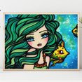 thumbnail image 1 of Cuadros Decorativos 5D bricolaje taladro redondo completo diamante pintura niña Kit arte decoración del hogar (sz3734) Wdftyju embutido en tela, 1 of 9