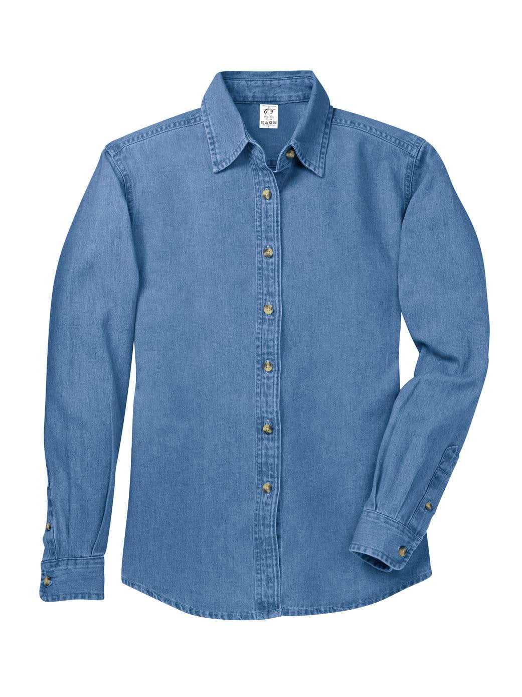 womens denim shirt walmart