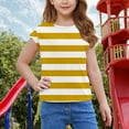 thumbnail image 7 of Delliss Girls Short Sleeve Striped T-Shirt Summer Toddler Cotton Crew Neck T-Shirt Top Tees, 7 of 7