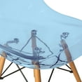 thumbnail image 3 of LeisureMod Cresco Plastic Molded Dining Side Chair – Modern Design, Ergonomic Comfort, Stylish Home Décor, Easy to Clean, Versatile for Dining Room, Kitchen, and Office Set of 4 (Transparent Blue), 3 of 7