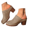 thumbnail image 3 of YLYL Womens Platform Clogs Chunky High Heel Round Toe Slip on Fashion Casual Mules Shoes, 3 of 9