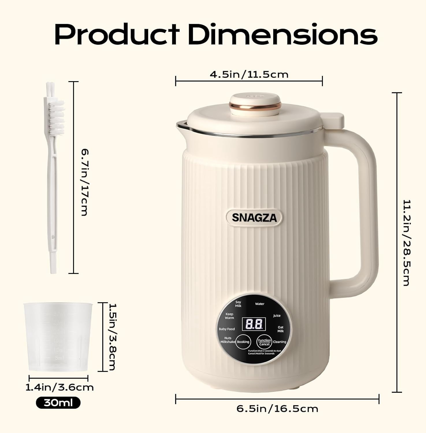 High-speed blender. 8-In-1 Multifunctional Nut And Milk Maker, 12-Hour Timer/6-Hour Keep-Warm Function, One-Button Self-Cleaning. For Making Almond Milk, Oat Milk, Soy Milk, Smoothies, and Juices.