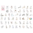 thumbnail image 2 of Cat Stickers, Copperplate Paper Decorative Sticker  for Home Little White Cat, 2 of 7
