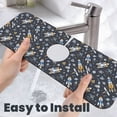 thumbnail image 6 of Vsdgher Space Cars Kitchen Sink Splash Guard Faucet Mat -1 PC Super Absorbent Fast Drying Mat Sink Gadgets-Splash, Bathroom,Sink Mat,(15" X 5.5" ), 6 of 7