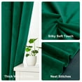 thumbnail image 6 of XWZO Green Velvet Curtains for Christmas Decor Set of 2, Rod Pocket Blackout Curtains for Bedroom Living Room with Tiebacks, 52"W x 84"L, 6 of 9