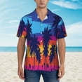thumbnail image 2 of Disketp Hawaiian Shirts For Men,Beach With Palm Trees Print Mens Casual Short Sleeve Button Down Shirts Beach Shirt, 2 of 7