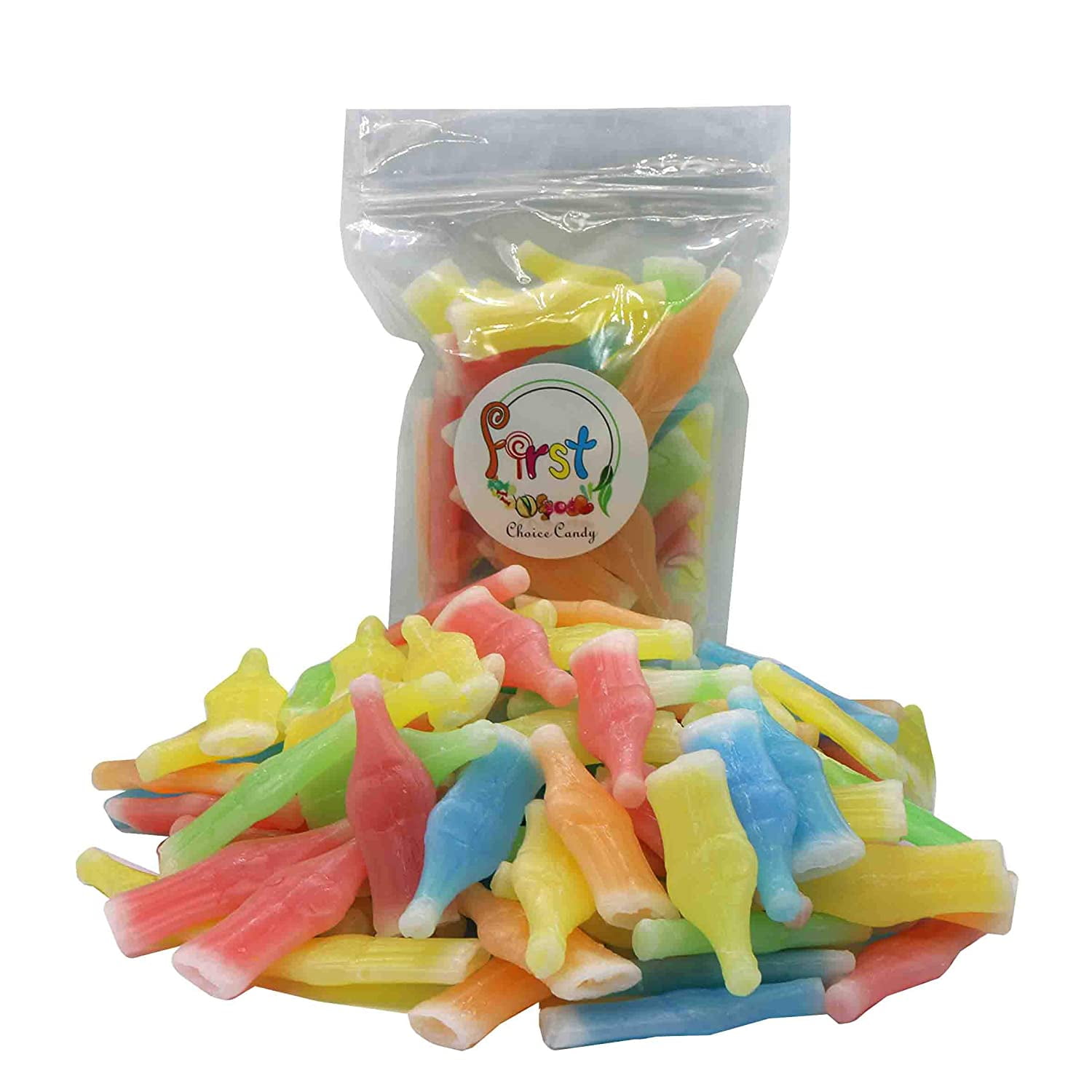 FirstChoiceCandy Nik-L-Nip Wax Bottles Fun Nostalgic Candy Drink 2 Pound Resealable Bag