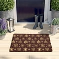 thumbnail image 2 of Brown Christmas Snowflake Pattern Flannel Non Slip Door Rugs,Washable Door Mats Indoor,Decorative Door Mats,Dirt-Resistant and Absorbent Doormat for Entrance,Bedroom,Kitchen,Bathroom,31.5"x17", 2 of 4