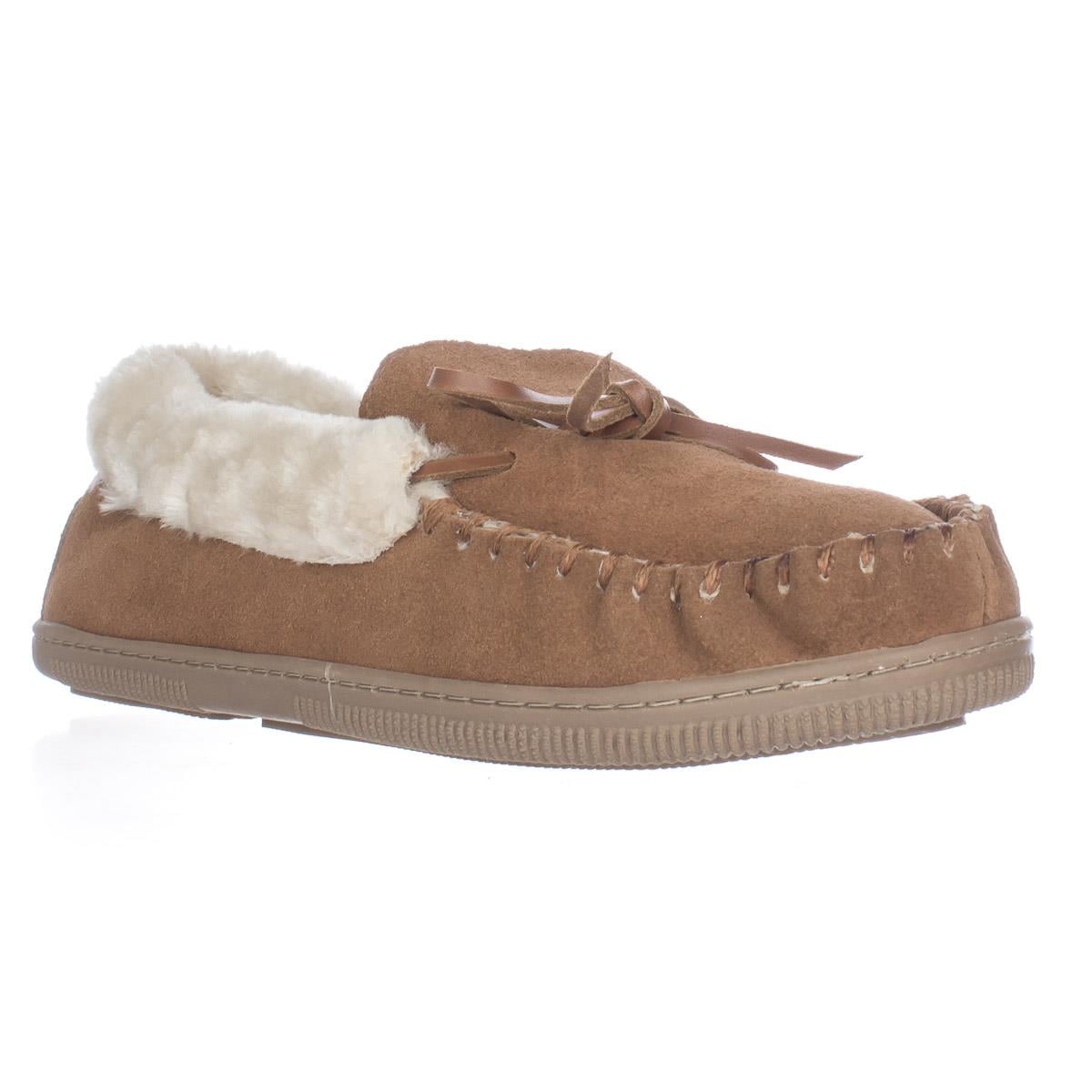 Womens White Mountain Sleepover Fleece-Lined Moccasin Slippers ...