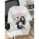 thumbnail image 1 of Women's Casual T-Shirt with Portrait Print, Cotton Knit Fabric, Round Neck, Regular Fit - All Seasons, 1 of 6