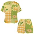 thumbnail image 3 of Floral Colorful Flower Pajamas Set Womens Loungewear Sleepwear 2 Piece PJ Sets, 3 of 7
