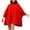 Red, variant on Oplxuo Women's Cute Batwing Babydoll Dresses Plus Size Casual Loose Puff Sleeve Button Down Shirt Mini Dress