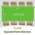thumbnail image 2 of Exquisite Lime Plastic Tablecloth Cover - 54" x 108" - Heavy Duty - Disposable - 2 Pack, 2 of 6