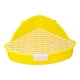 thumbnail image 4 of Caja de arena para conejos, animales pequeños, bandeja para orinar, jaula para conejos, entrenamiento para ir al baño, caja de arena de esquina para h amarillo, 4 of 8