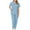 Light Blue, variant on Axiiglly Scrubs for Women Set V Neck Scrub Tops with Pockets Elastic Waist Uniform Pants Soft Stretch Workwear 2 Piece Nurse Scrubs Sets