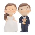 thumbnail image 1 of Pastel de bodas Topper Cupcake Decoraciones Suministros Novio Escultura nupcial para compromiso, aniversario, celebración, vacaciones, accesorios de Traje negro Sunnimix Primero de la torta, 1 of 8