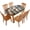 Daisy Flowers, variant on Oval Fitted Wood Planks Tablecloth, Rustic Wood Board Elastic Edged Table Covers Wrinkle Resistant Table Cloths for Kitchen Dining, Party, Holiday, Buffet, 48" x 68" (Oval)