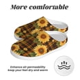 thumbnail image 6 of Lsque Yellow Black Plaid Sunflower Pattern Womens Comfort Cotton on Scuff With Memory Foam and Anti-skid Sole Slipper-42/43, 6 of 7