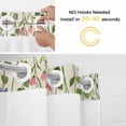 thumbnail image 5 of Summer Colorful Flower No Hook Shower Curtain with Snap in Liner Watercolor Floral Linen Background Waterproof Bathroom Shower Curtain with See Through Top Window for Bathtub 54" x 78", 5 of 9