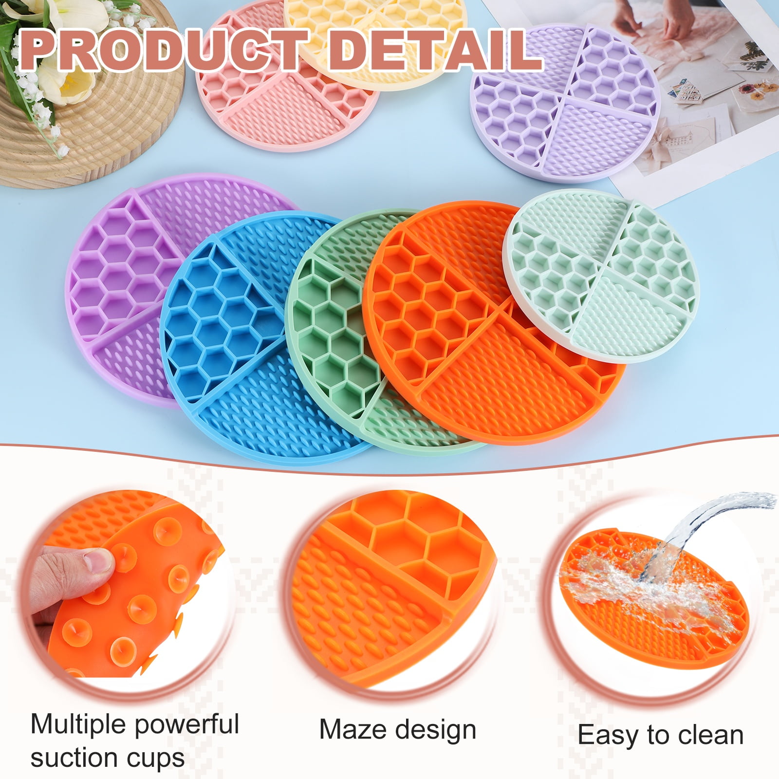 Uxcell Slow Feeder Dog Bowls, Puzzle Slow Eater Dog Food Bowl, (Regular Orange & Diameter: 8.27"), Intended for Fast Eater Small / Medium Dogs / Helps Prevent Abdominal Gas Anti-Choking