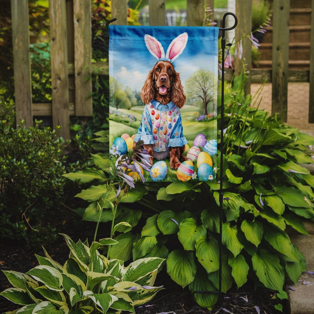 English Cocker Spaniel Easter Egg Hunt Garden Flag 11.25 in x 15.5 in