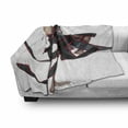 thumbnail image 3 of Anime Soft Flannel Fleece Blanket, Posing Warrior Girl in Manga Style Japanese Culture Themed Illustration Art, Cozy Plush for Indoor and Outdoor Use, 50" x 70", Red White and Black, by Ambesonne, 3 of 6