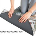 thumbnail image 3 of White Pioneer Flower and Paisley Pattern Hot Yoga Mat Towel Non Slip for Hot Yoga - Quick-Drying Yoga Mat Cover with 4 Corner Pockets with Travel Bag - Hot Yoga Towel Non Slip 70"x26", 3 of 6