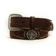 thumbnail image 2 of Ariat Western Belt Mens Leather Conchos Studs Brown A1018002, 2 of 2