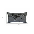 thumbnail image 3 of 24" Black Michigan Upper Peninsula Nighttime Skyline Lumbar Decorative Pillow, 3 of 5