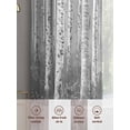 thumbnail image 7 of Grey Oil Painting Semi Sheer Curtains 45 Inch Length 2 Panels Set, Contemporary Abstract Art Sheer Kitchen Curtain Privacy Voile Window Curtain for Living Room Bedroom Rod Pocket Drapes, 7 of 7