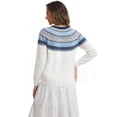 thumbnail image 4 of Asklazy Women Casual Regular Fit Jacquard Crew Neck Sweater Winter Pullover,US Size,White,XL, 4 of 9