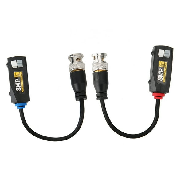 1 Pair 8MP High Definition Spliced Passive Video Balun Push-terminal Twisted Pair Transmitter