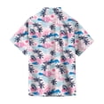 thumbnail image 4 of JULMCOMO Hawaiian Shirt for Men Tropical Print Collared Short Sleeve Casual Button Down Shirt Summer Beach Vacation Tees with Chest Pocket Red XL, 4 of 6