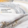 thumbnail image 3 of Extra Long Shower Curtain, 72 x 84 Inch Long Marble Abstract Fabric Shower Curtain Set with 12 Hooks, Large Hotel Neutral Waterproof Polyester Cloth Shower Curtains for Bathroom Decor - Gray Gold, 3 of 6