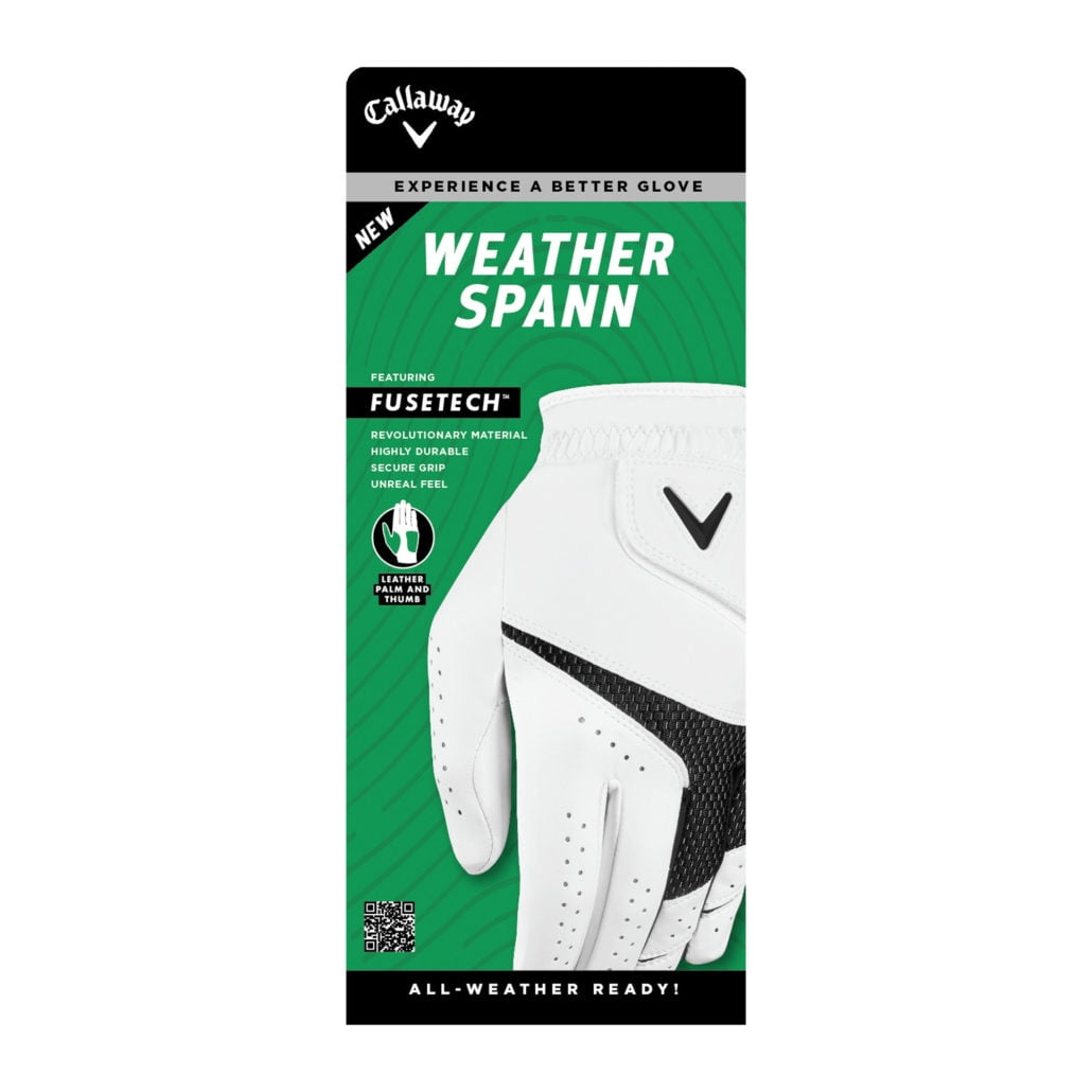 Callaway Weather Spann 23 Golf Glove Men Left Hand Sz Extra Extra Large Regular