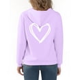 thumbnail image 6 of uublik Girls Sweatshirt Graphic Cute Preppy Hoodie Sweatshirt Pullover Top Size 3T-13 Purple, 6 of 6