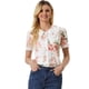 thumbnail image 1 of Blusa de Manga Corta Floral Bordada Allegra K con Encaje y Cuello Peter Pan Blanco Rosa M, 1 of 5