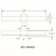 thumbnail image 3 of WAC Lighting Turbo 24" LED 3000K Aluminum Bathroom Vanity & Wall Light in Chrome, 3 of 3