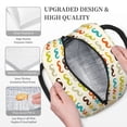 thumbnail image 3 of Yiaed Colorful Mustache Print Lunch Bag Adult Insulated Lunch Box, Leakproof Cooler Food Lunch Containers Reusable High Capacity Lunch Tote Bags-One Size, 3 of 6