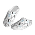 thumbnail image 2 of Lsque Winter Art Blue and Black Moose Pattern Womens Comfort Cotton on Scuff With Memory Foam and Anti-skid Sole Slipper-44/45, 2 of 7