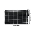 thumbnail image 2 of 1 Pc Women Durable Lattice Large Cosmetic Bag for Travel Vacation Bathing Black Canvas, 2 of 3