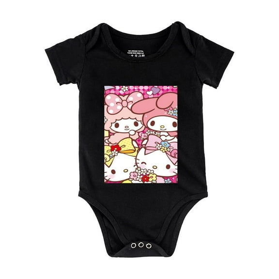 Hello Kitty Unisex Baby Bodysuits Short-Sleeve Cotton Baby Clothes for Girls Boys 0-24 Months 12M/80