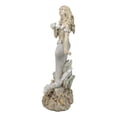 thumbnail image 4 of Large Vintage Sea Goddess Mermaid Holding Sconce Standing By Coral Reef Statue, 4 of 9